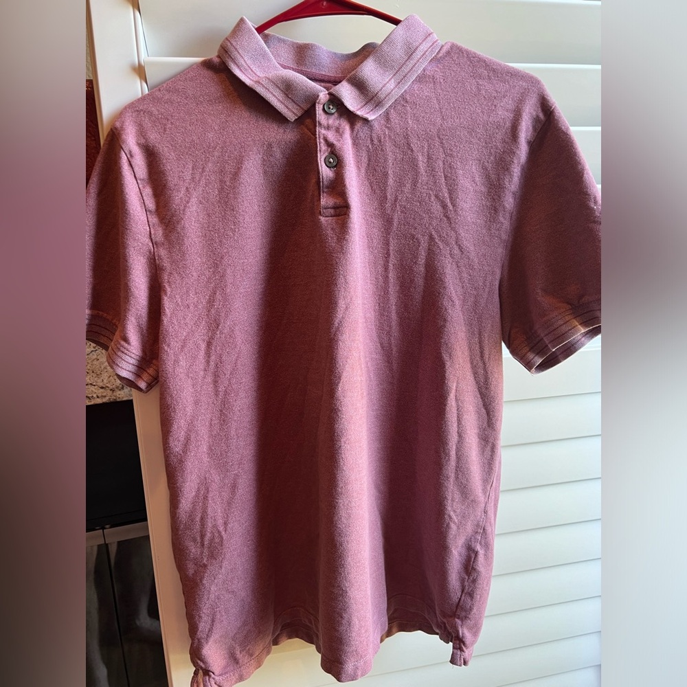 Marc Anthony Luxury Polo Mens Medium Pink Cotton Short Sleeve